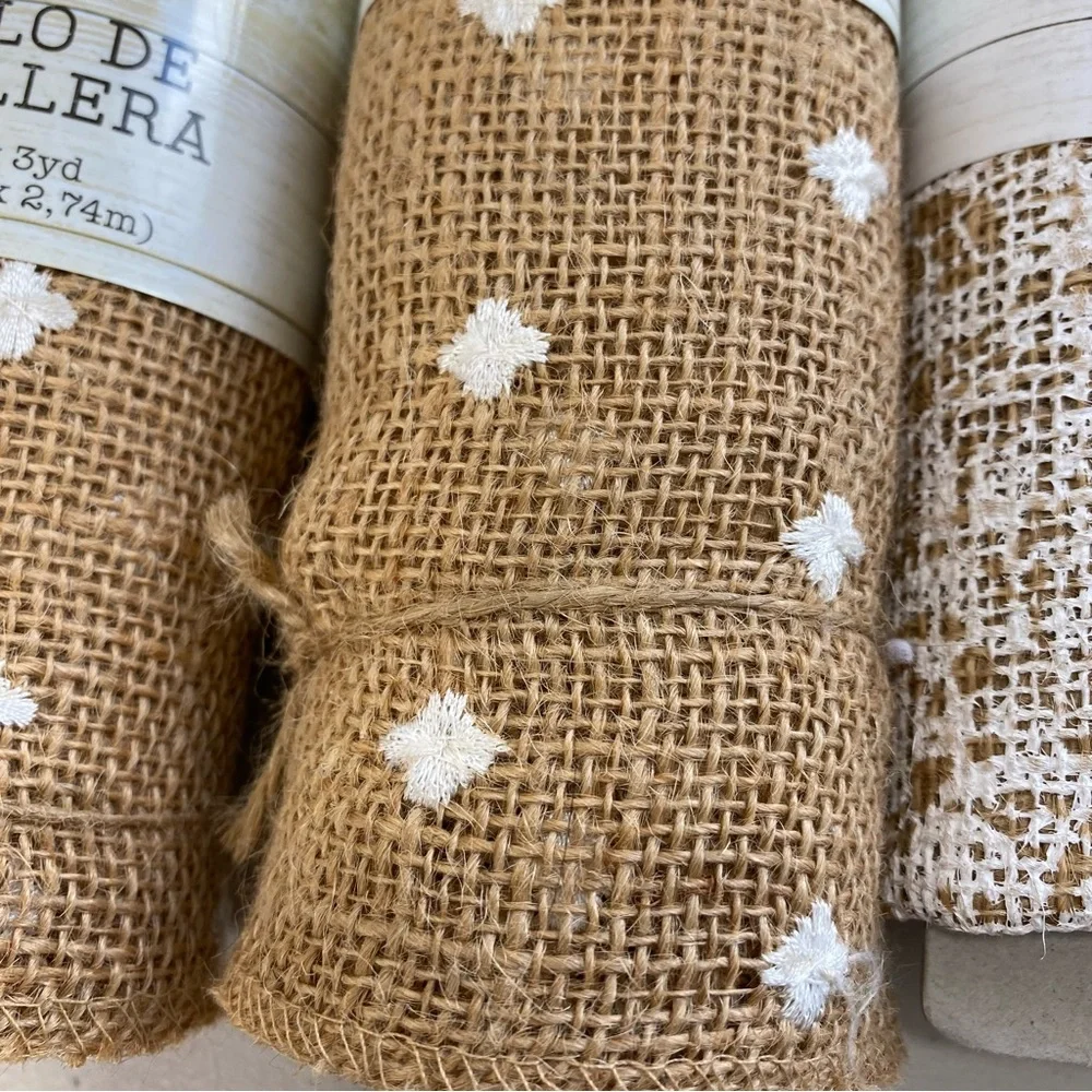 Craft Project Jute Burlap Floral Roll 12in x 3yd Bundle Set Tan Brown 46in X 2yd